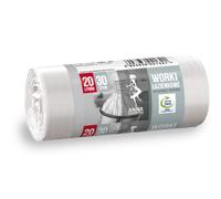 Anna Zaradna Sacs poubelle de salle de bain 20L 30pcs blanc