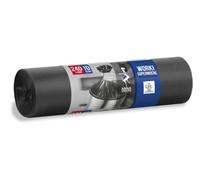 ANNA ZARADNA ST-AZ-013906 Lot de 10 sacs poubelles indéchirables super résistants 240 l | Sacs poubelles pour déchets ménagers, bureau en polyéthylène basse densité épais - Couleur : noir