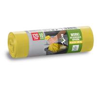 ANNA ZARADNA ST-AZ-017058 sacs poubelles pour métal plastique indéchirable 120l Sac poubelle pour ordures ménagères Bureau en film épais de regranulat LDPE Couleur : Jaune, 1 pack de 10 pièces