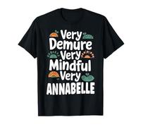 Annabelle Personnalisé Very Demure Very Mindful Annabelle Na T-Shirt