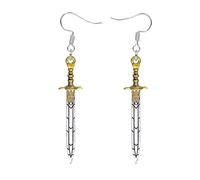 Annabeth Riptide Sword Sea of Monsters Olympian Demigod Silver Tone Drop Boucles d'oreilles pendantes