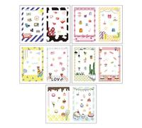 Annadue 10 Pièces Autocollants de Cadre de Films Instantanés Colorés Auto-adhésifs, Décor de Bricolage en PET de Dessin animé en Feuille D'or Exquis, Polyvalent pour la Décoration de (Style 2)