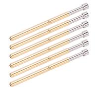 Annadue 100 Pièces de Test à Ressort Pogo Pin à Tête Concave en Laiton, Broches de Test de PCB de Diamètre de Tube de 2,02 Mm, Sonde à Ressort de Longueur de 33,35 Mm pour les Tests d'équipements
