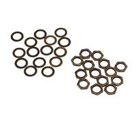 Annadue 14 Pièces Kit Écrou et Rondelle de Jack Guitare M9 Filetage | Matériel de prise de sortie de guitare, filetage M9 x 0,75 mm, écrous et rondelles métalliques, bord lisse, connexion étroite