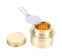 Annadue 140ML Poêle à Alcool en Acier Inoxydable pour Camping en Plein Air | Compact et léger, capacité de 140 ml, résistant à la rouille, résistance aux hautes températures, esthétique simple,