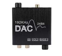 Annadue 192KHz DAC Digital To Analog Audio Convertisseur, Fibre Optique en Convertisseur Coaxial Analogique avec Bouton de Réglage du Volume, Convertisseur de Prise USB 3,5 Mm