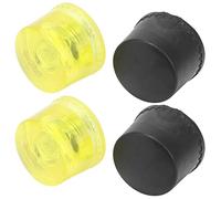 Annadue 2 Jeux de Têtes de Frappe en Caoutchouc, Embouts de Remplacement de Marteau, Accessoires de Maillet avec Caoutchouc Jaune Noir, pour les Réparations d'outils de Frappe de Maillets (Φ30mm)