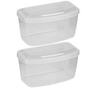 Annadue 2 Pièces Étui de Lunettes de Natation PP pour Plongée en Apnée | Coque transparente anti-poussière, organisateur de voyage Compact, couverture rigide de protection, pour Sports nautiques,