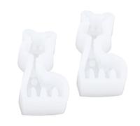 Annadue 2 Pièces Moule en Silicone Girafe pour Décoration de Gâteau | Forme animale réaliste, surface antiadhésive, résistant à la chaleur, outil de cuisson DIY, démoulage facile, accessoire