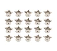 Annadue 20 Pièces Bouton à Rivets en Forme d'étoile pour la Décoration de Chaussures de Vêtements de Bricolage, Boutons de Rivet en Métal Antirouille de 12 Mm avec Vis, Trois Options de Style