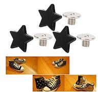 Annadue 20 Pièces Bouton à Rivets en Forme d'étoile pour la Décoration de Chaussures de Vêtements de Bricolage, Boutons de Rivet en Métal Antirouille de 12 Mm avec Vis, Trois Options de Style