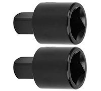 Annadue 2Pcs Adaptateur de Douille 1/2 vers 3/8 Outil de Conversion | Acier à haute teneur en carbone, convertisseur de ouille de qualité impact, finition blindée, bavure lisse, aide à