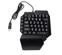 Annadue 39Keys Clavier de Jeu Filaire à Une Main RGB pour Ordinateur | Demi-clavier Ergonomique Compact à une Main, Anti-image Fantôme, rétroéclairé par LED RVB, pour PC