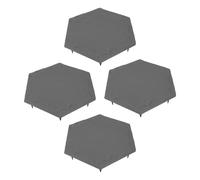Annadue 4 Pièces Pas Japonais Hexagonaux pour Extérieur avec 24 Piquets | Forme hexagonale, texturée, décoration toutes saisons, pavé d\'allée de jardin, pierre de passerelle de pelouse.