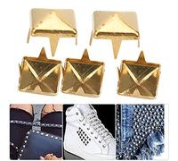 Annadue 400 Ensembles de Rivets à Pointes de Bricolage pour la Maroquinerie, Clous Carrés pour Sacs, Chaussures, Ceintures, Accessoires, 4 Mm, 5 Mm, 6, 7, Clous à Rivets Carrés en Laiton pour