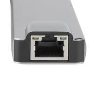 Annadue 5 en 1 Hub Type C vers 4K Adaptateur Ethernet | Adaptateur multiport de type C, réseau filaire 100 Mbps, alimentation rapide, coque en alliage d\'aluminium, conception