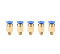 Annadue 5 Pièces Accessoires D'imprimante 3D PC4 M6 Connecteur Pneumatique Droit pour Tube en Nylon et Tuyau en PU