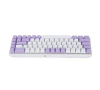 Annadue 60% Clavier de Jeu Mécanique RVB rétro-éclairé Interrupteur Bleu 68 Touches de Conception Ergonomique Filaire avec Double Couleur Keycaps pour PC Portable Gaming (Blanc Violet)