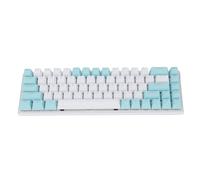 Annadue 60% Clavier de Jeu Mécanique RVB rétro-éclairé Interrupteur Bleu 68 Touches de Conception Ergonomique Filaire avec Double Couleur Keycaps pour PC Portable Gaming (Vert Blanc)