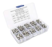 Annadue 600 Pièces M3 Vis Hexagonales en Acier Inoxydable pour Machines | Acier inoxydable 304, combinaison à tête cylindrique et plate, assortiment M3 x 4 à 12 mm, résistant à la corrosion, kit de