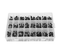 Annadue 840Pcs NPN PNP TO 92 Transistor Assortiment Kit | Ensemble de semi-conducteurs en silicium, composants électroniques amateurs, 2N2222A BC558, interrupteur sans contact