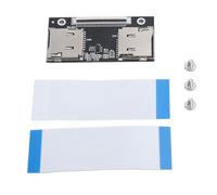 Annadue Adaptateur de Carte de Stockage Double Micro, Carte Adaptateur SSD Double vers CE ZIF pour Ordinateurs Portables, Consoles de Jeu, Noir