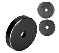 Annadue Adaptateur de Platine Vinyle 45 TR/Min, Feuille de Conversion à Grand Trou, Pince pour Disque Vinyle en Aluminium pour la Plupart des Disques à Grand Trou, Stabilisateur Minimisant (Black)