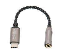 Annadue Adaptateur de Prise Casque USB C vers 3,5 Mm (15 Cm/5,9 Pouces), Amplificateur de Casque de Type C vers 3,5 Mm, Câble Adaptateur de Décodage Numérique, Musique Haute Définition 32(Le Noir)