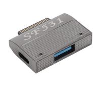 Annadue Adaptateur Magnétique SF531, PD45W 15 V 3 A 10 Gbit/s pour Pro9 Pro8 Pro7 Pro6 Pro X Go Book, Adaptateur Magnétique de Type C avec USB pour Ordinateurs Portables et Appareils de