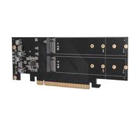 Annadue Adaptateur Quad M.2 NVMe vers PCIe 4.0 X16 sans Fonction de Bifurcation PCIe, Prend en Les Tailles 22110/2280/2260/2242/2230, Prend en 11/10/8/Linux/Mac OS