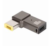 Annadue Adaptateur USB C vers Slim Tip, Convertisseur de Charge PD 100 W 5 A, Entrée USB C Femelle vers Adaptateur d'alimentation Rectangulaire pour Ordinateur Portable, de Type vers DC pour