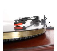 Annadue Aiguilles en Rubis pour Stylus, Lot de 4, Remplacement pour (rouge) | Pointe ru e précision, clarté audio améliorée, configuration installée à la main, ajustement large du plateau tournant.