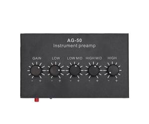 Annadue Amplificateur Casque Rechargeable, Préamplificateur Instrument | Compact Stereo Preamplifier, 1/4in TR Input with Dual Outputs for Guitar and Bass, 500mAh Battery