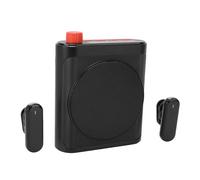 Annadue Amplificateur Vocal sans Fil avec 2 Microphones Cravate Magnétiques, Micro Portable Bluetooth à Clipser avec Haut-Parleur pour la Formation des Réunions D'enseignants, (Black)