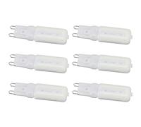 Annadue Ampoule G9 à intensité Variable 32 LED 7 W, Petite Ampoule pour Lustre, Plafonnier, Protection des Yeux, Ampoules LED G9 pour Lampe de Table, Lot de 6 (Lumière chaude 220V)
