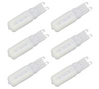 Annadue Ampoule G9 à intensité Variable 32 LED 7 W, Petite Ampoule pour Lustre, Plafonnier, Protection des Yeux, Ampoules LED G9 pour Lampe de Table, Lot de 6 (Lumière chaude 220V)