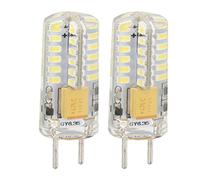 Annadue Ampoule LED GY6.35 48 LED, Lumière du Jour 6000K 3W 12V, Protection des Yeux, Ampoule à intensité Variable pour Lustre, Lampe de Table, Remplace l'halogène Traditionnel