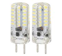 Annadue Ampoule LED GY6.35 48 LED, Lumière du Jour 6000K 3W 12V, Protection des Yeux, Ampoule à intensité Variable pour Lustre, Lampe de Table, Remplace l'halogène Traditionnel