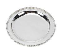 Annadue Assiette à Gâteau en Métal Rond pour Service de Thé | Finition en fer vintage, plateau de desserts, présentoir à pâtisserie, décoration de table de mariage, stand de thé de