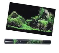 Annadue Autocollant de Fond d'Aquarium de Récif de Corail, Peinture de Décoration d'herbe 'Eau de Fond Marin 'Aquarium, Autocollant en Vinyle PVC pour Aquarium, Paysage Marin Tropical (76 * 46 cm)