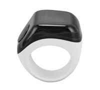 Annadue Bague Bluetooth Intelligente, Compteur de Podomètre BT5.0 avec Commande Tactile, écran OLED 0,42 Pouces et 3 Tailles Remplaçables (18/20/22 mm) (White)