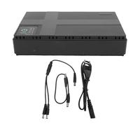 Annadue Batterie de Secours UPS 10400mAh, Sortie USB DC 5V 9V 12V, avec Port LAN POE, Adaptée aux Routeurs WiFi, Modems et Caméras (Prise UE)