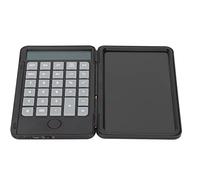 Annadue Bloc-Notes pour Calculatrice 2 en 1, 6,5 Pouces, Petite Calculatrice de Poche Portable, Calculatrice de Protection de la Vue Réutilisable à Bouton Silencieux, Noir