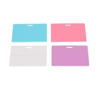 Annadue Bloc-notes Réutilisable en Silicone, 4 Pièces, Bloc-notes Effaçable Horizontal, Léger, Facile à Nettoyer, Badge de Carte d'identité, Mémo pour Hôpitaux, Cliniques, Infirmières, Médecins,
