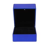 Annadue Boîte à Anneau à LED avec Lumière, Anneau à LED Boîte à Cadeaux à Cadeaux pour Proposition de Mariage, Mariage, Engagement, 6,5 * 6 * 5cm (Blue)