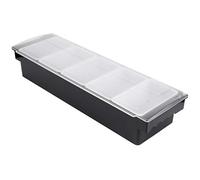 Annadue Boîte à Condiments pour Bar, Distributeur D'assaisonnement Transparent, Conception Visuelle pour Fruits et Légumes, 31.7oz, pour, Restaurants, Hôtels (5 Grilles)