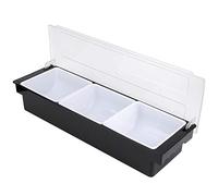 Annadue Boîte à Condiments pour Bar, Distributeur D'assaisonnement Transparent, Conception Visuelle pour Fruits et Légumes, 31.7oz, pour, Restaurants, Hôtels (3 compartiments 600 ml)