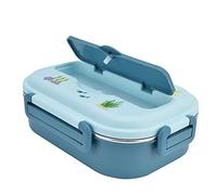 Annadue Boîte à Déjeuner Isolée en Acier Inoxydable, Boîte à, Récipient de Stockage des Aliments étanche pour Enfants et Adultes, Boîtes à Déjeuner de Dessin animé avec Joint (BLUE)