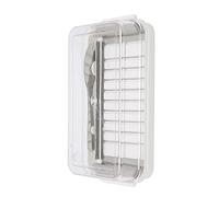 Annadue Boîte -beurre en Acier Inoxydable, Récipient de Stockage de Fromage avec Couvercle Transparent, -beurre de sécurité pour Réfrigérateur pour des Coupes Uniformes, Plat de Cuisine avec