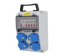 Annadue Boîtier de Prise Industrielle Portable pour Chantier de | ABS robuste, indice IP44 à 67, distribution d\'énergie mobile, charnière à boucle de tour, pour ateliers